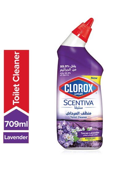 CLOROX Scentiva Toilet Cleaner Tuscan Lavender Bleach Free 709ml