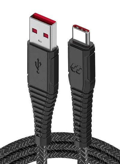 Moxedo Velox Nylon USB-A To USB-C Fast Charge & Data Sync Braided Cable 1.2m Black