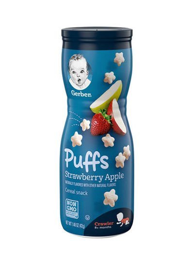 Gerber Puffs Strawberry Apple Cereal 42g  Single