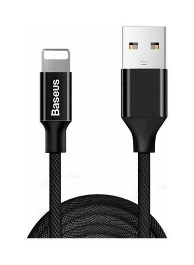 Baseus USB to Lightning Charging Cable Yiven Nylon Braided High-Density Quick Charge Compatible for iPhone 13 12 11 Pro Max Mini XS X 8 7 6 5 SE iPad (3Meter) Black