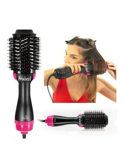 Arabest Electric Professional Hot Air Straight Curling Comb Black/Pink 34 x 7.5 x 5.5cm
