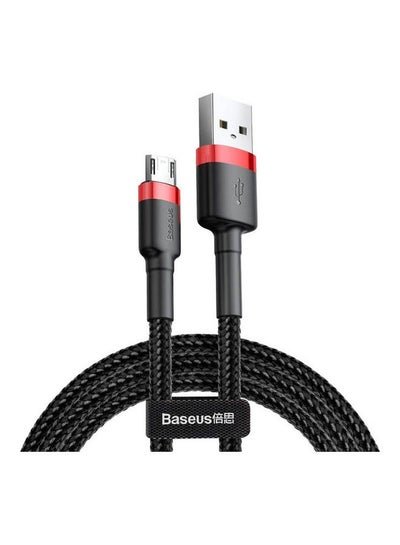 Baseus Cafule Micro USB Cable Nylon Braided Fast Quick Charger Cable USB to Micro USB 2.0A Android Charging Cord compatible for Galaxy S7 S6, Note, LG, Nexus, Nokia, PS4 3M Red-Black