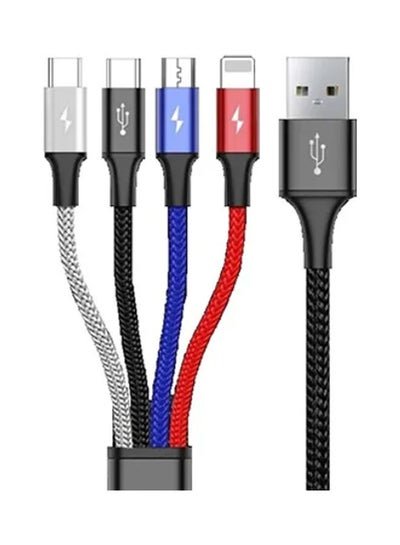 YONK Fast 4-in-1 Cable For Type-C BLACK/BLUE/RED/SILVER