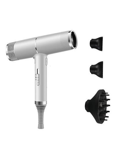 Arabest Hair Dryer Electric Hot and Cold Wind Blower Silver 20 x 24.5cm