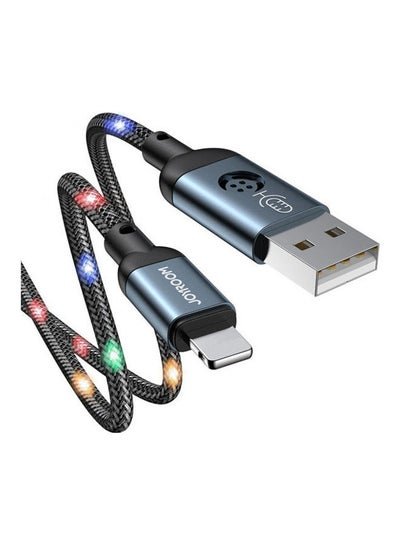 Joyroom S-1230N16 Usb To Lightning Fast Charging And Data Cable With Voice Control Led Light Grey