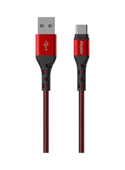 Energizer Ultimate Metal Braided Type-C Cable, 2m, Red