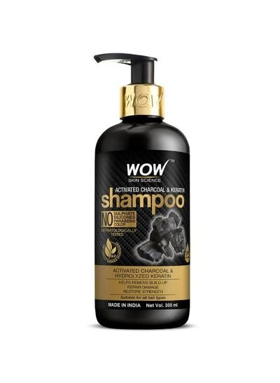 WOW Skin Science WOW Skin Science Activated Charcoal & Keratin Shampoo – 300 mL