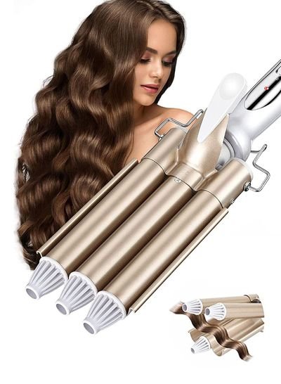 Arabest 3 Barrel Hair Curler 25mm Curling Iron Wand Ceramic Tourmaline Hair Waver