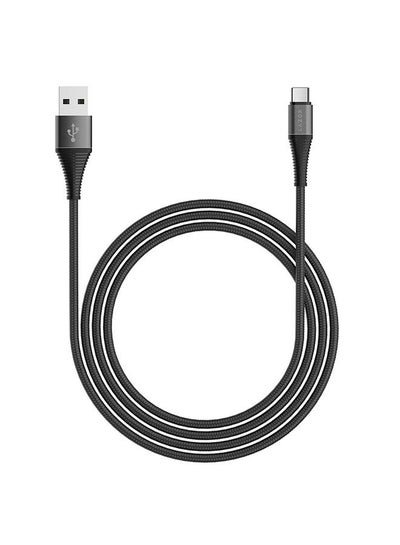 LAZOR Lazor Flow Premium Nylon Braided and Fast Charging Cable Type-A to Type-C CT32 Black-1m