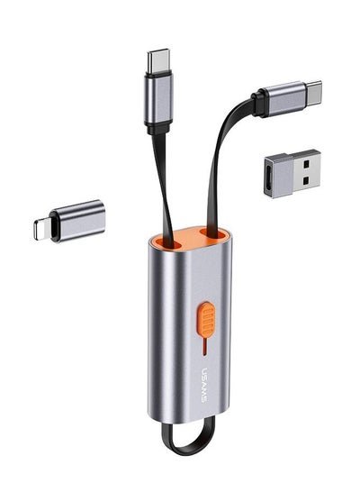 Usams 4-in-1 Multifunctional 60W PD Fast Charging and Storage Cable C to C /C to A OTG /C to L OTG