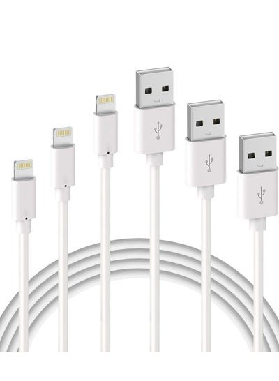 Phone Planet iPhone Charger Cable – Apple MFi Certified 3Pack 1+2+3M iPhone Charging Cable for iPhone SE 2020 11 Xs Max XR X 8 Plus 7 Plus 6 Plus 5s SE iPad Pro and More