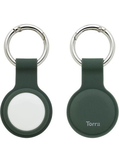 Torrii Bon Jelly Case Cover for AirTag Keychain Ring Holder – Green