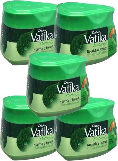 Dabur Vatika Pack of 5 Naturals Nourish And Protect Styling Hair Cream