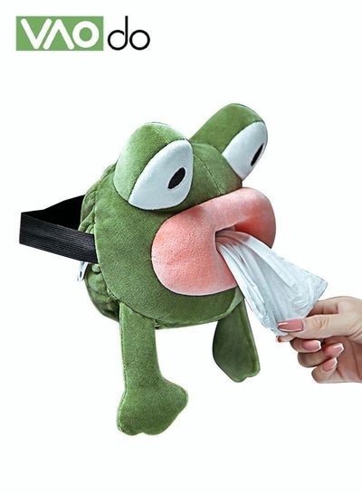 VAOdo Cartoon Car Tissue Holder Hanging Plush Car Decoration Cute Frog Shape Smooth Out Paper Is Suitable for Most Paper Towels on The Market Seat Back Draw Tissue Box