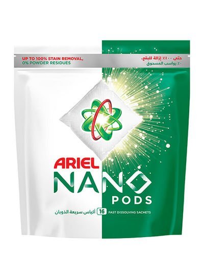 ARIEL Nano Pods Powerful Stain Remover Detergent 16 Sachets