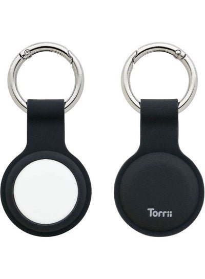 Torrii Bon Jelly Case Cover for AirTag Keychain Ring Holder – Black