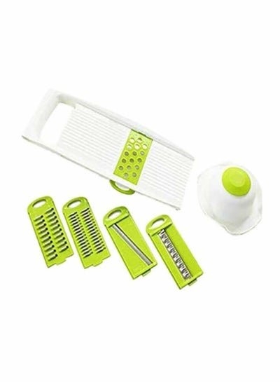 Generic 5 in 1 Multifunctional Vegetable Cutter Kitchen Slicer Tools Green/White