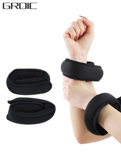GROIC 2Pcs Ankle Weights Leg Arm Weights Wrist Weights Set with Adjustable Strap for Jogging, Gymnastics, Aerobics, Physical Therapy-1KG Pair