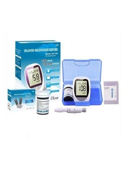 HTC IVD Blood Glucose Meter with Lancets 50 Count and 50 Pieces Blood Test Strips