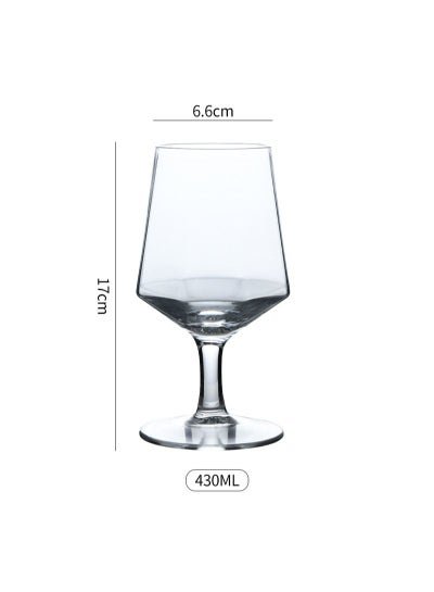 Shuer 234 ml Creative Home Diamond Shaped High Foot Glass Juice Cup