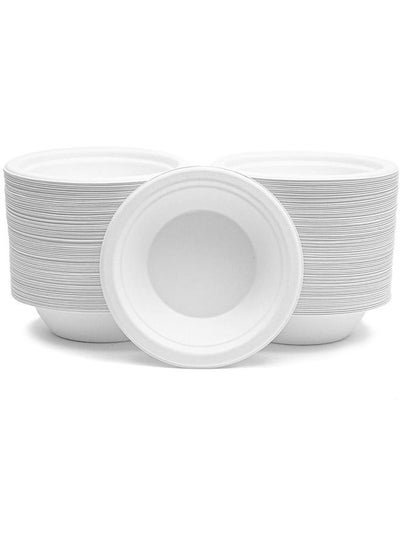 SNH PACKing Biodegradable Eco Friendly Sugarcane Bowls 12 Ounce Bagasse Plant Based Compostable Disposable Alternative to Paper and Foam Bowls 25 Pieces