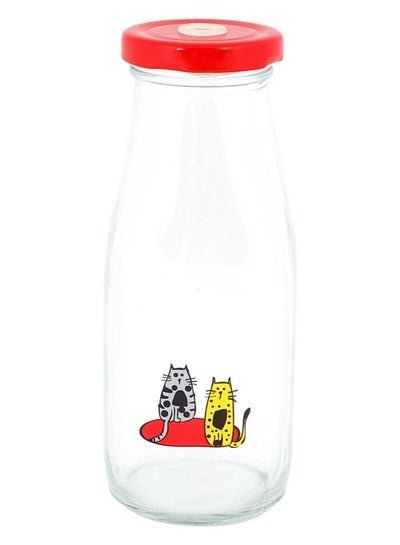 Biggdesign Biggdesign Cats Lemonade Glass Bottle 320 ML Red