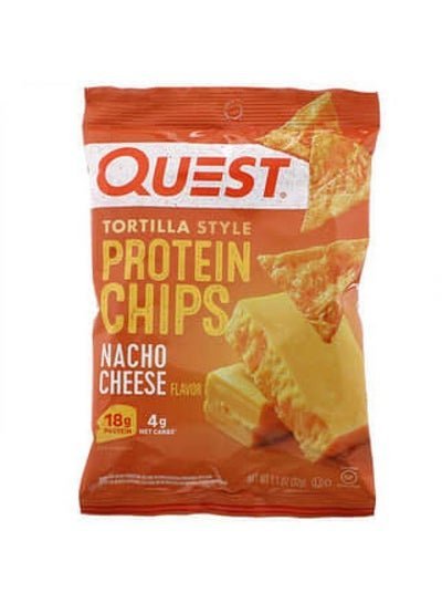 QUEST NUTRITION Quest Nutrition, Tortilla Style Protein Chips, Nacho Cheese, 12 Bags, 1.1 oz (32 g ) Each