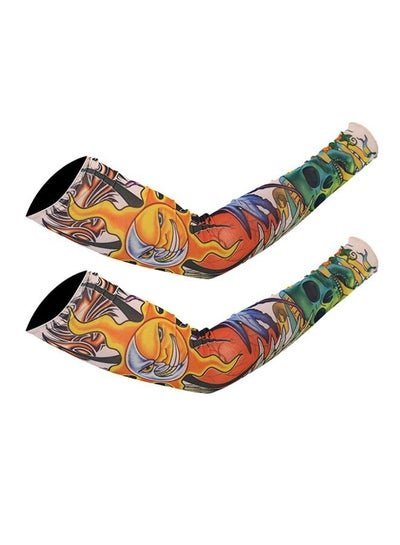 ZCM-HAPPY Pair of Tattoo Sunscreen and UV Protection Arm Sleeves