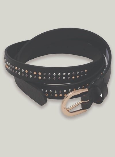 AMICA AMICA Studded Leather Belt – Black