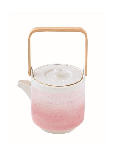 homes r us Artesanal Porcelain Teapot, Pink – 800 ml