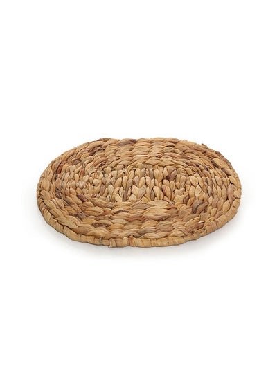 homes r us Water Hyacinth Round Placemat, Natural
