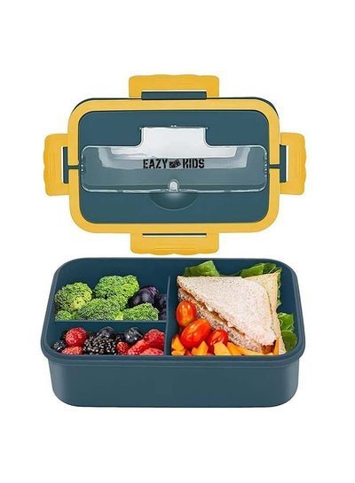 Eazy Kids Wheat Straw Leakproof Eco-Friendly Bento Lunch Box – Blue (1500ml)