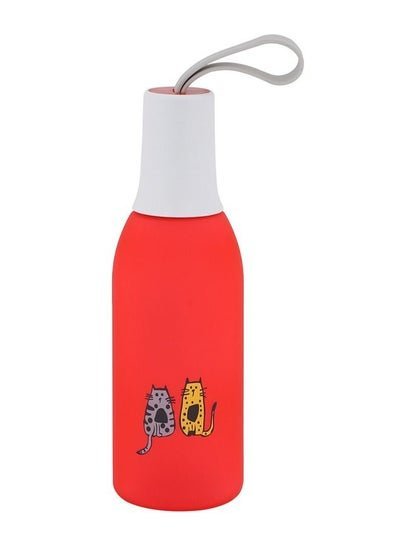 Biggdesign Biggdesign Cats Design Water Bottle 650 ML Red