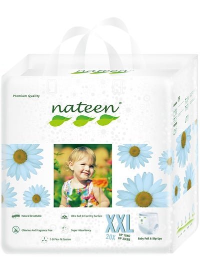 nateen Nateen Premium Care Baby Pants Diapers,Size 6(15+kg),XXL Baby Pull Ups,20 Count Diaper Pants,Super Absorbent,Ultra Thin Baby Diapers Pants.