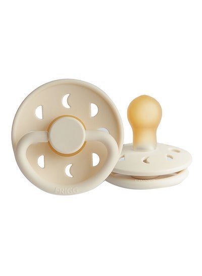 FRIGG Moon Phase Latex Pacifier, 0-6 Months, Size 1 – Cream