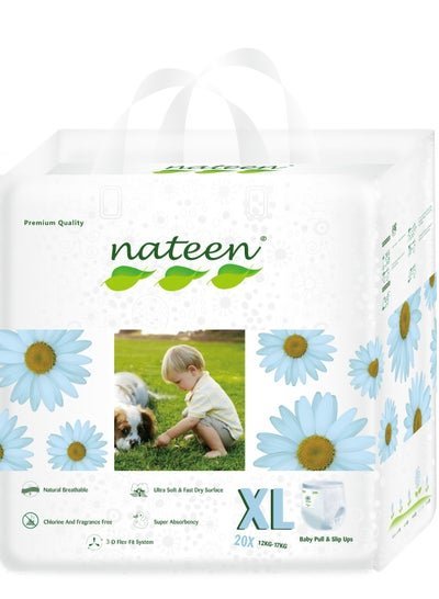 nateen Nateen Premium Baby Pants Diapers,Size 5 (12-17kg),X-Large Baby Pull Ups,20 Count Diaper Pants,Super Absorbent,Ultra Thin Baby Diapers Pants.