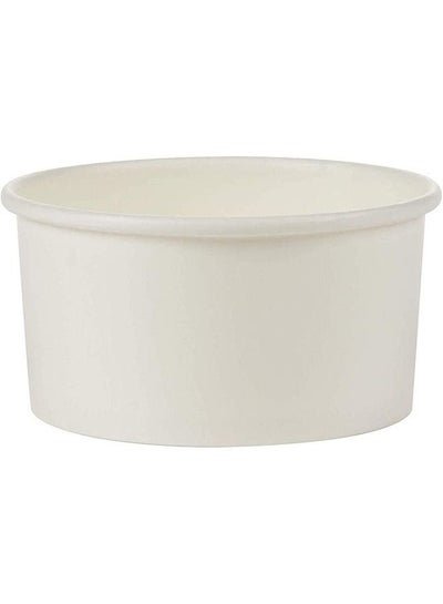 SNH PACKing Disposable Ice Cream Cups White 10 Ounce for Hot or Cold Food, Party Supplies Treat Cups for Sundae, Frozen Yogurt 25 Pieces.