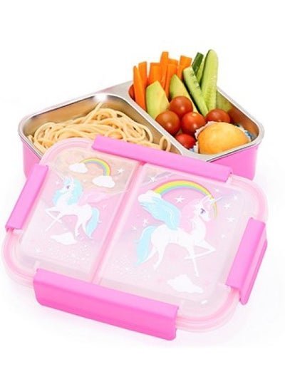 Eazy Kids Steel Bento Insulated Lunch Box  –  Pink