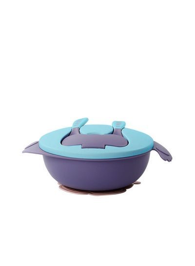 MileMelo Baby Tableware Set Blue/Purple 18*13.5*5cm