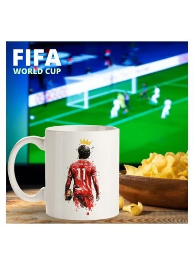 MEC FIFA World Cup Mohamed Salah Hot & Cold Beverages Cup Coffee Mug Espresso Gift  Coffee Mug Tea Cup Coffee Mug With Name Ceramic Coffee Mug Tea Cup Gift 11oz