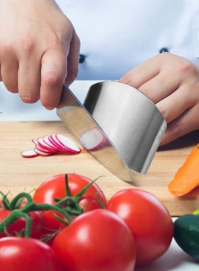 Generic Stainless Steel Finger Guard And Protector For Chopping Slicing Dicing Cutting Fruits & Vegetables Silver