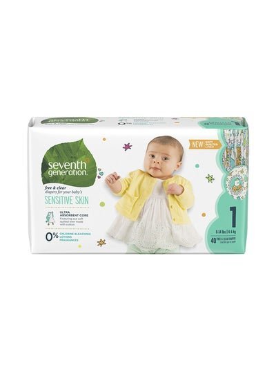 Seventh Generation Pack Of 3 Free And Clear Diapers Mega Pack, Stage 2