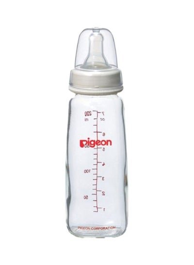 pigeon Peristaltic Nipple Glass Feeding Bottle, 200ml