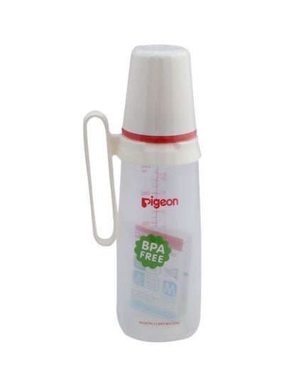 pigeon Peristaltic Nipple Plastic Feeding Bottle With Handle – 240 ml