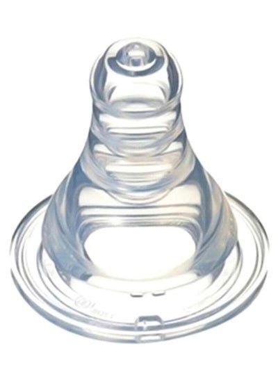 pigeon Peristaltic Silicone Slim Neck Nipple, Medium Flow, 4-5+ M – Clear