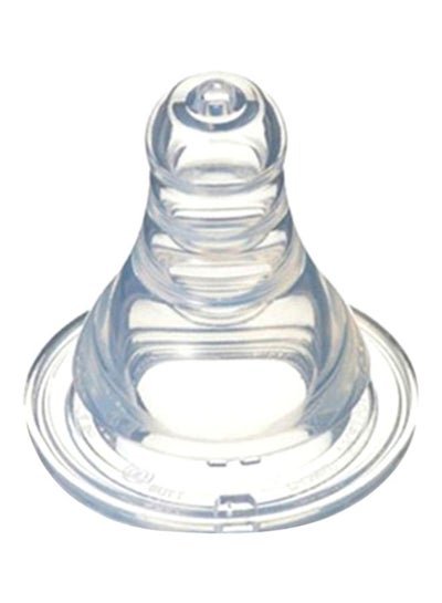 pigeon Peristaltic Silicone Slim Neck Nipple, Variable Flow, 6-7+ M – Clear