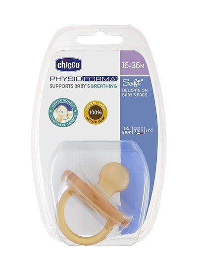 Chicco Soother Physio Soft Latex 16-36m, 1 Piece, Yellow