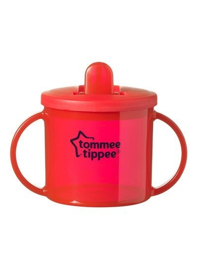 tommee tippee Spill-proof Design Essentials Free Flow First Sippy Cup for 4+ Months, 190ml, Red – 43111050