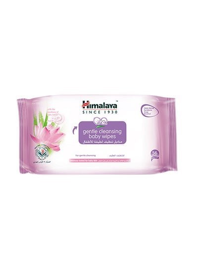 Himalaya Alcohol -Free Gentle Cleansing Baby Wipes With Mildness, 56 Count
