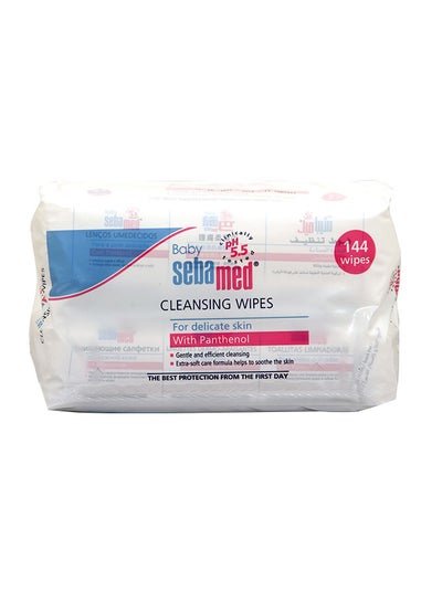 Sebamed Pack Of 2 Cleansing Wet Baby Wipes, 144 Count
